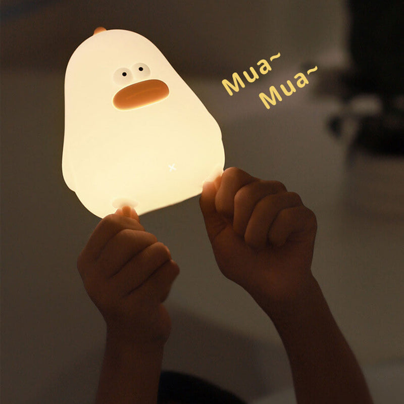 Lampe de table USB avec veilleuse en silicone LED pour poussin dessin animé 