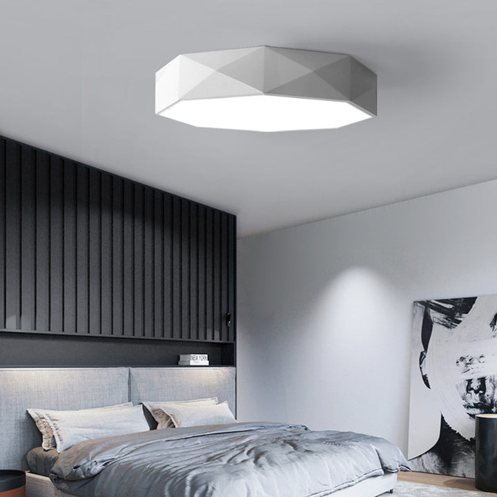 Plafonnier LED à montage encastré avec géométrie en losange minimaliste nordique 