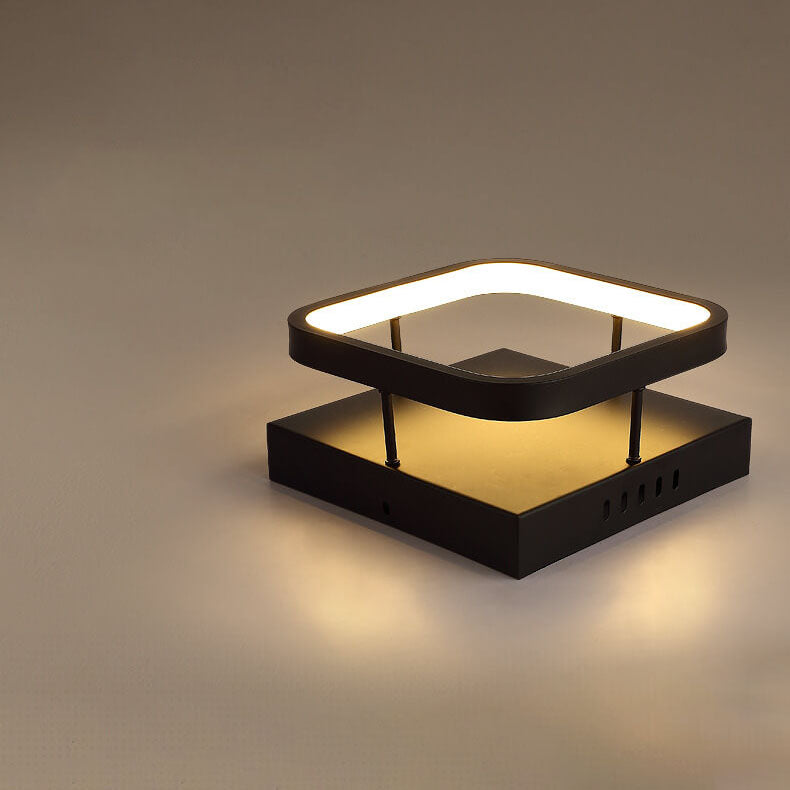 European Minimalist Round Square Aluminum Iron LED Flush Mount Lighting