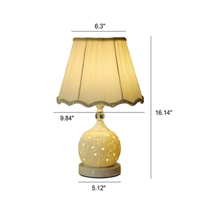 Lampe de Table en Céramique Minimaliste Européenne avec Télécommande et Variation de Lumière 1 Lumière 