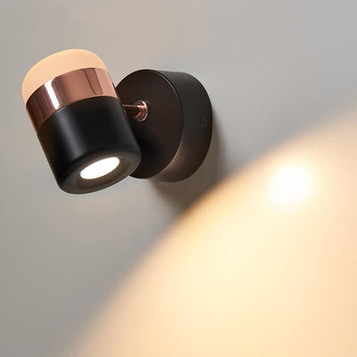 Nordic Minimalist Cylindrical Spotlight Adjustable Mini LED Wall Sconce Lamp