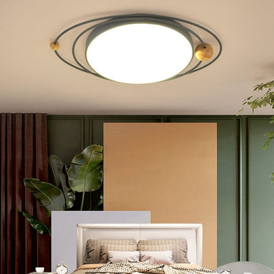 Nordic Creative Round Iron Ring LED Flush Mount Ceiling Light