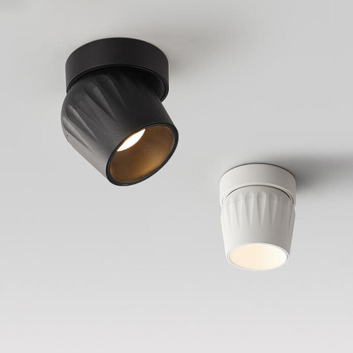 ضوء كشاف LED قابل للتعديل بزاوية من الألومنيوم بتصميم حديث وبسيط مثبت شبه مدمج في السقف 