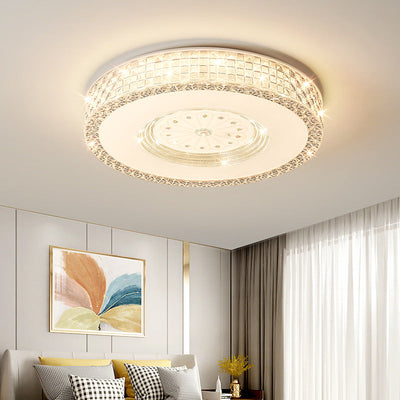 Light Luxury Round Acrylic Starlight LED Flush Mount Ceiling Light