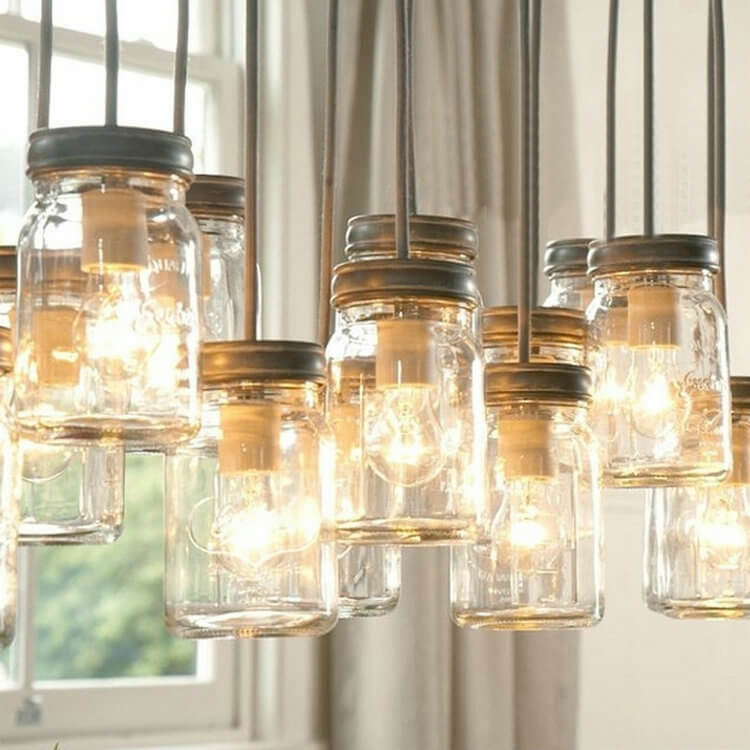 Nordic Retro Aluminium Glasflaschenschirm 1 Licht Pendelleuchte 