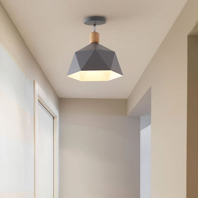 Modern Minimalist Macron Semi-Flush Mount Light