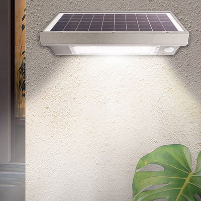 Solar Outdoor Patio Square Plane Body Sensor LED Wall Sconce Lamp