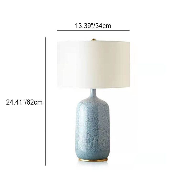 Lámpara de Mesa Moderna Minimalista Cilíndrica de Cerámica con 1 Luz 