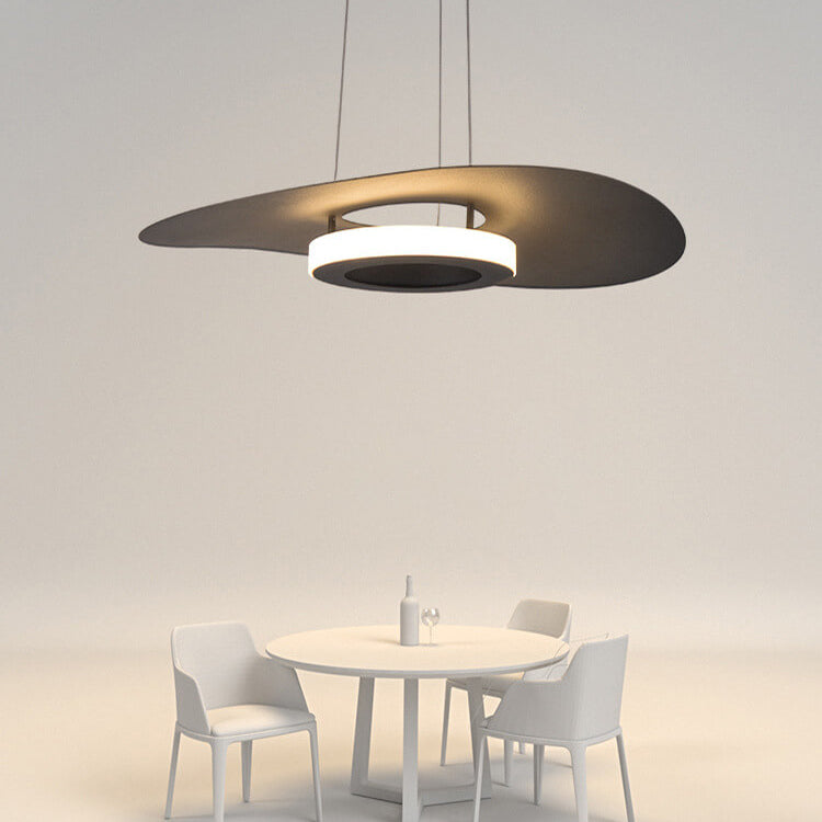 Modern Minimalist Aluminum Hat Shape LED Pendant Light