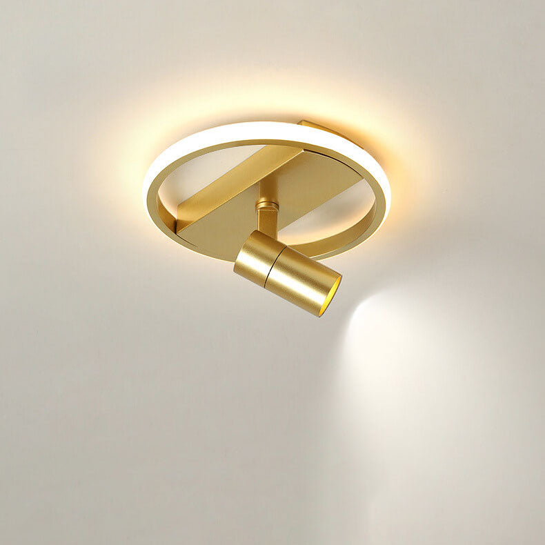 Modern Minimalist Rotating LED Flush Mount Ceiling Light