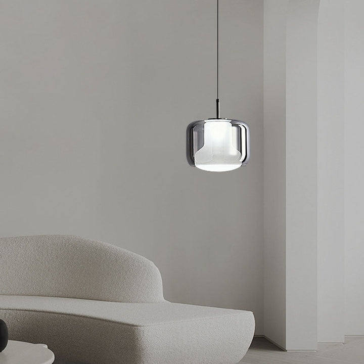Lámpara colgante moderna minimalista de cobre acrílico con 1 luz 