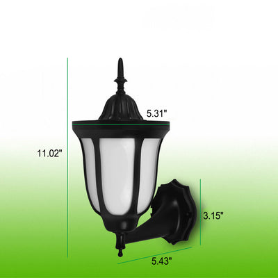 Solar Flame Lantern LED Outdoor Waterproof Landscape Wall Sconce Lamp