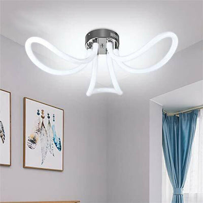 Minimalist Creative Circle Flower Acrylic LED Semi-Flush Mount Ceiling Light