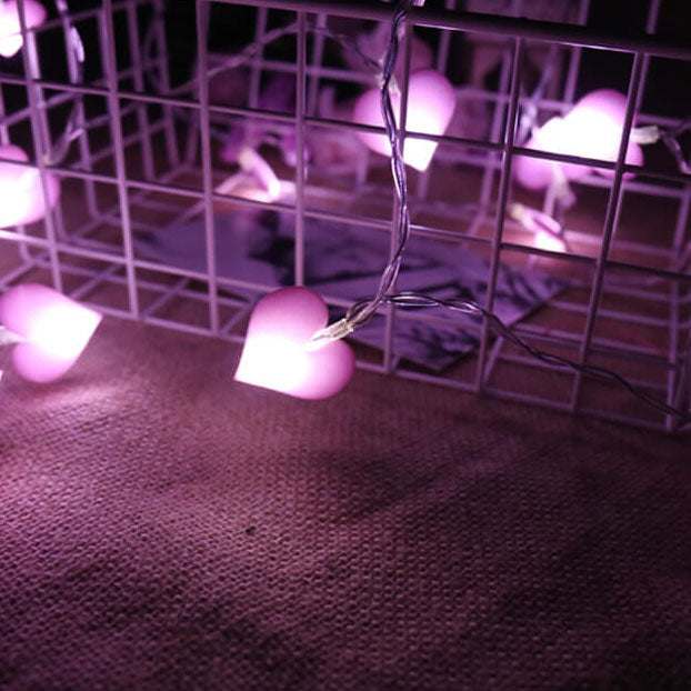 Amour Décoration Festive Tissu LED Guirlande Lumineuse 10/20 Lumières 