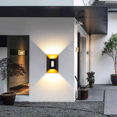 Modern Aluminum Lens Outdoor Waterproof Patio LED Wall Sconce Lamp