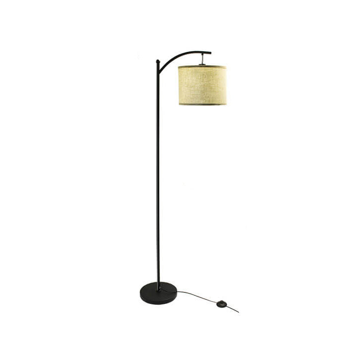 Modern Minimalist Linen Fabric Column 1- Light Standing Floor Lamp