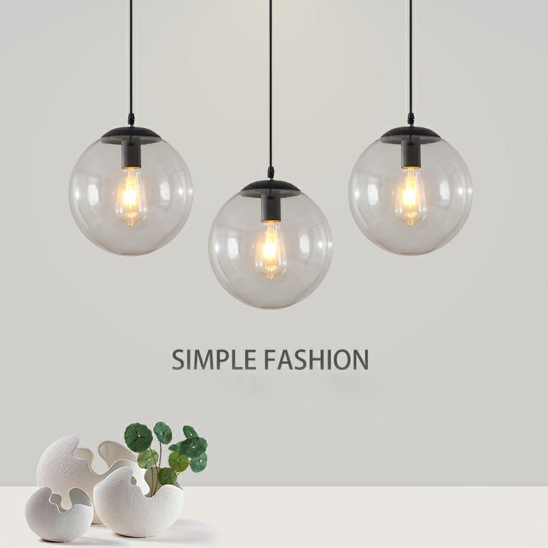 Nordic Modern Minimalist Creative Bubble Transparent 1-Light Pendant Light