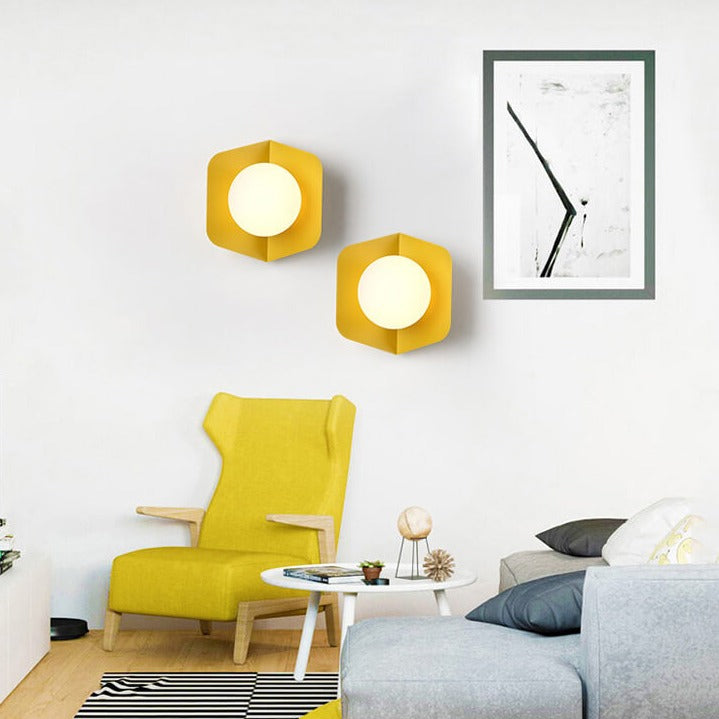 Contemporary Nordic Globe Glass Ball 1-Light Wall Sconce Lamp For Bedroom