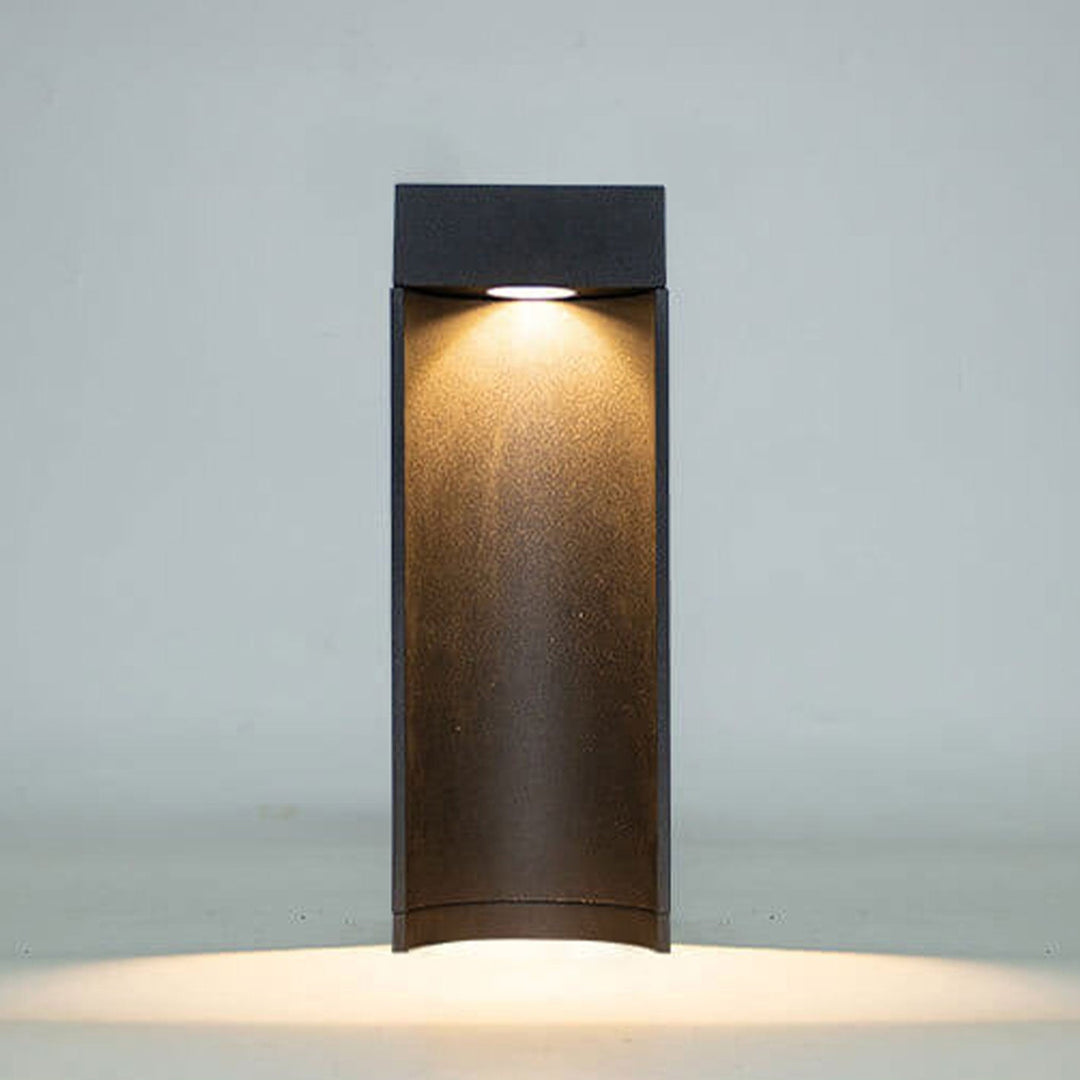 Einfache quadratische Rasenleuchte Aluminium LED Außen Gartenweg Lampe 