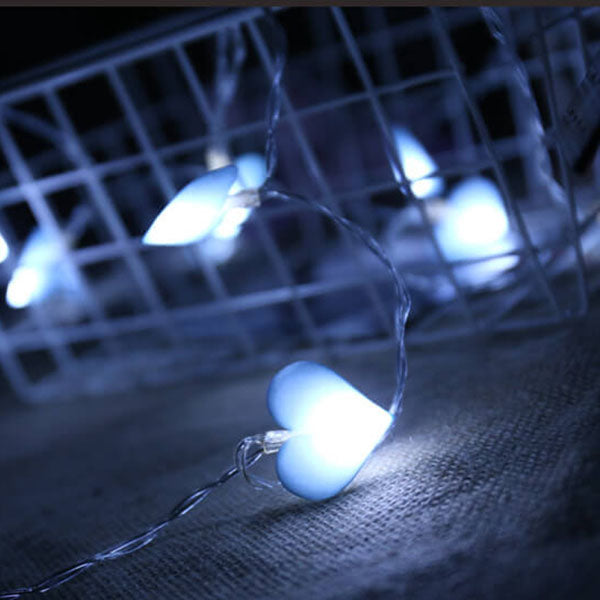 Amour Décoration Festive Tissu LED Guirlande Lumineuse 10/20 Lumières 