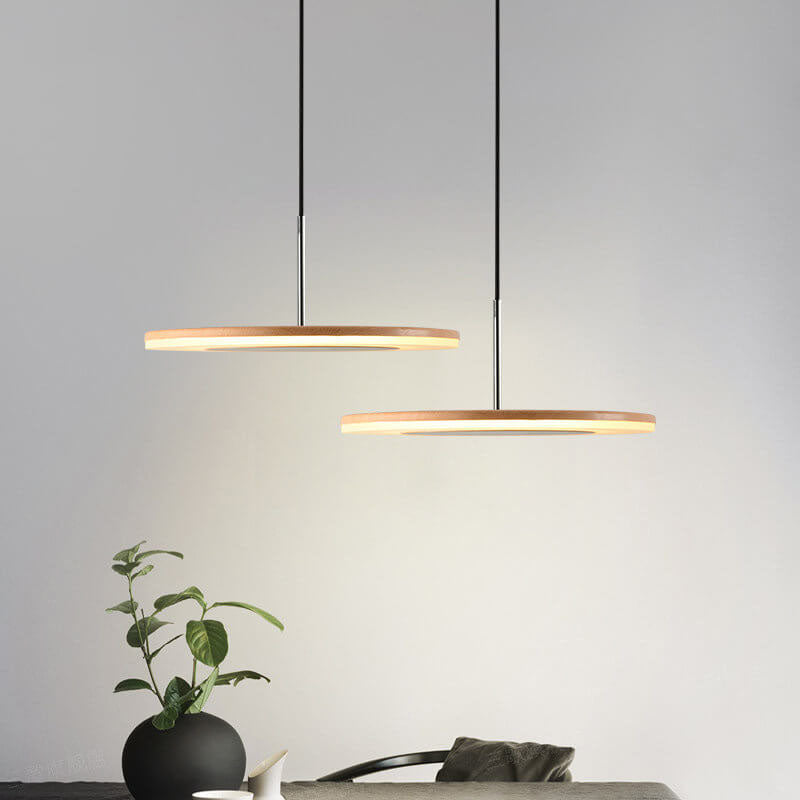 Nordic Creative Round Flying Saucer Flat LED Pendant Light