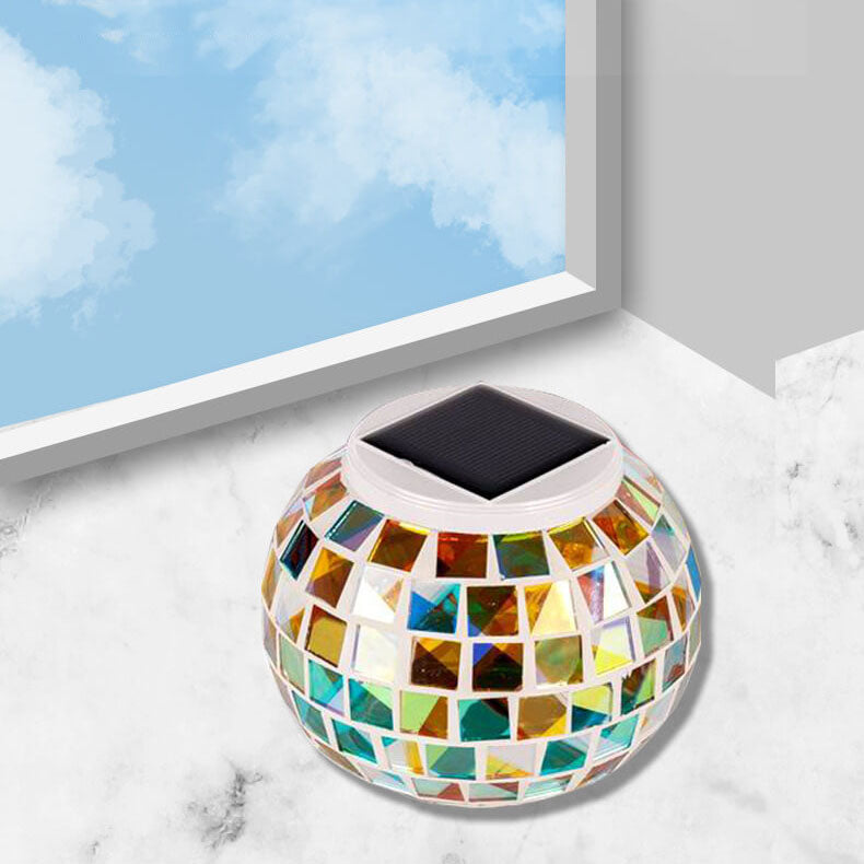Lumière de pelouse à LED extérieure en mosaïque ABS étanche Tiffany Solar 