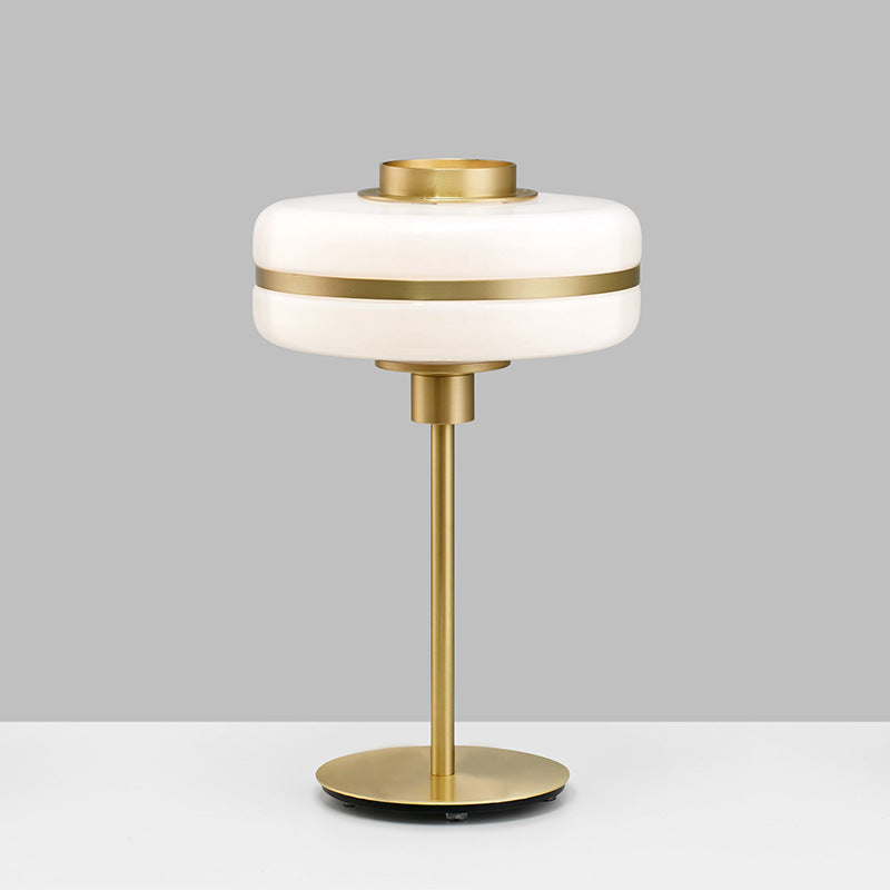 Modern Glass Simple Cylindrical Design 1-Light Table Lamp