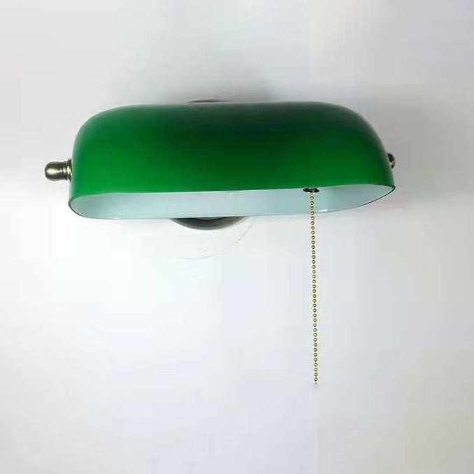 Traditionelle Vintage-Wandleuchte aus Glas und Eisen, rund, mit Reißverschluss, 1-flammig, für das Wohnzimmer 