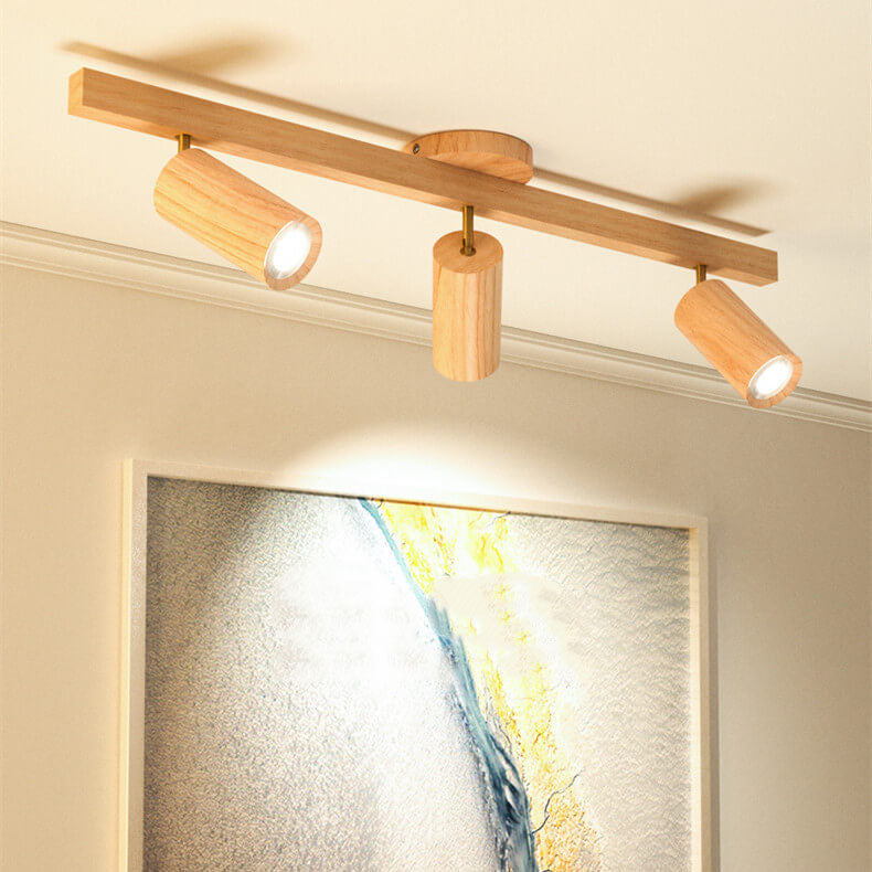 Simple Log Spotlight Track LED Semi-Flush Mount Ceiling Light – BulbSquare