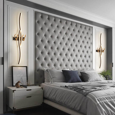 Applique Murale LED Nordic Light Luxury Strip Curve Antler 