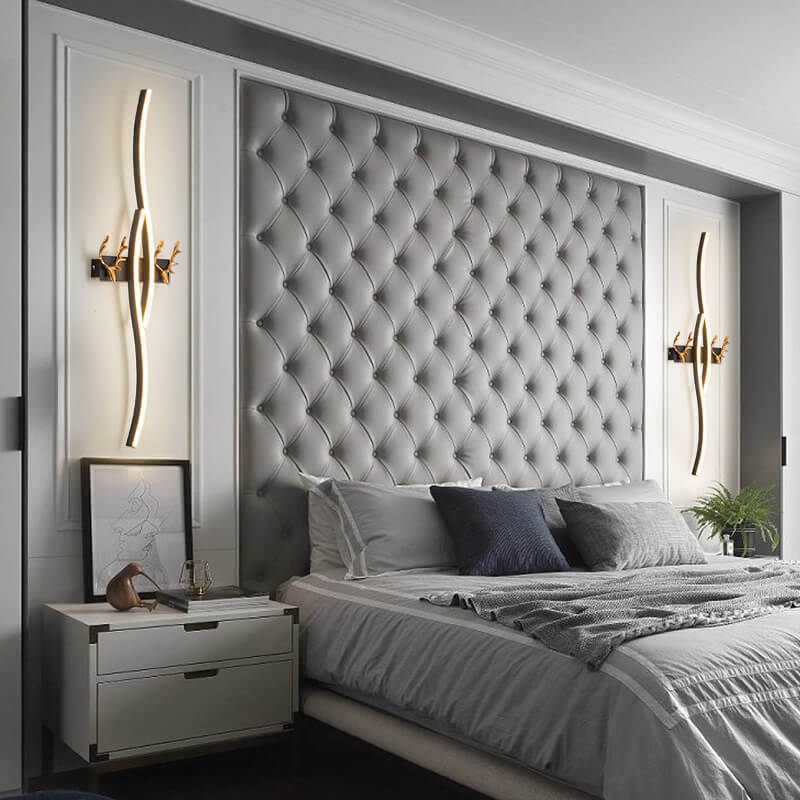 Applique Murale LED Nordic Light Luxury Strip Curve Antler 