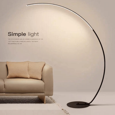 Fishing Rod Shaped 1-Light Arc Circular LED Floor Lamps