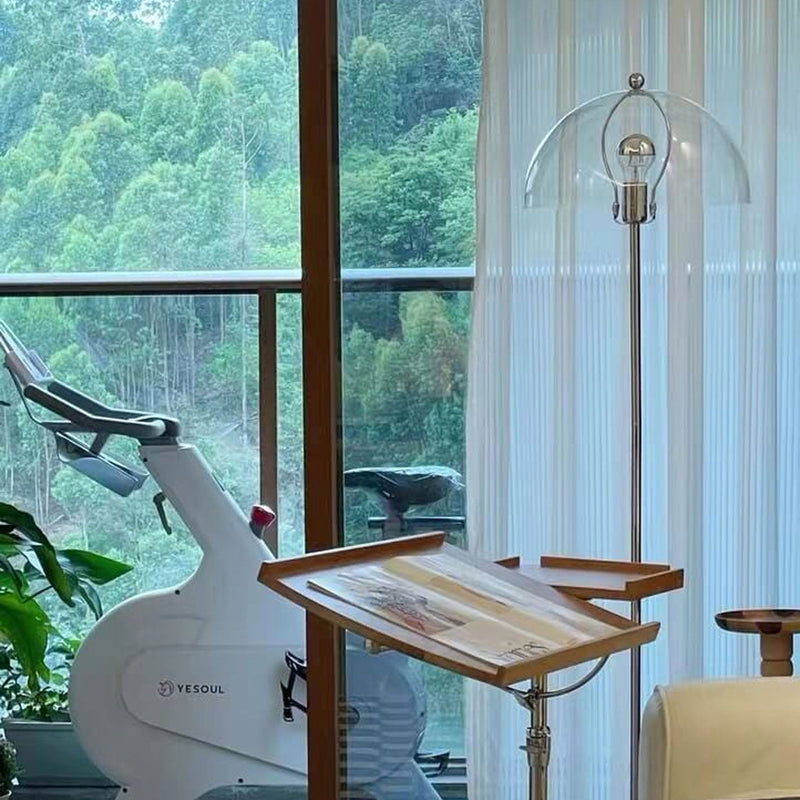 مصباح أرضي قائم بتصميم فطر أكريليك رجعي إبداعي بلمبة واحدة 