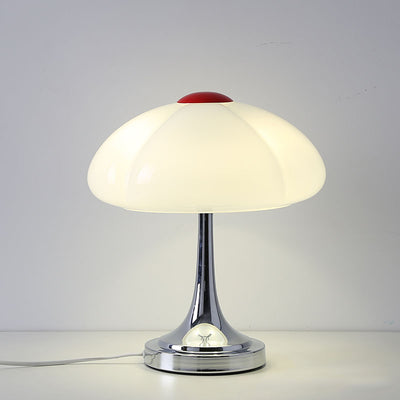 Modern Mushroom Glass Iron Plating 4-Light Table Lamp