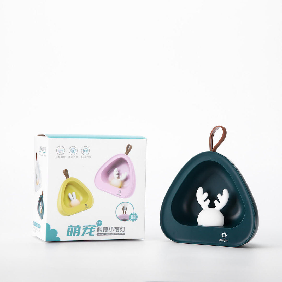 Créatif mignon cerf Silicone USB charge Portable LED veilleuse lampe de Table 