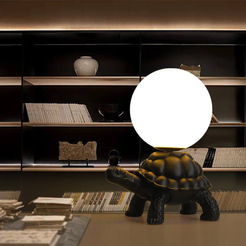 Nordic Creative Turtle Shape Moon Resin 1-Light Table Lamp
