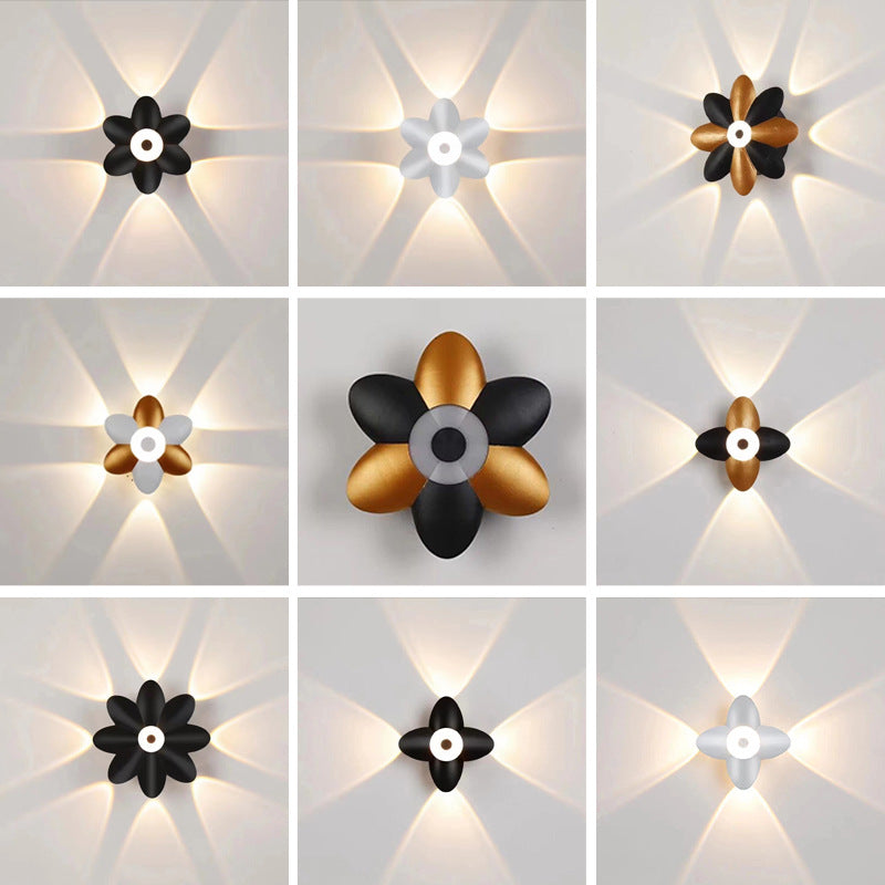 مصباح جداري LED مضيء بتصميم عصري وإبداعي من الألومنيوم 