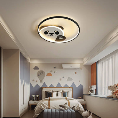 Runde LED-Deckenleuchte mit Cartoon-süßem Panda 