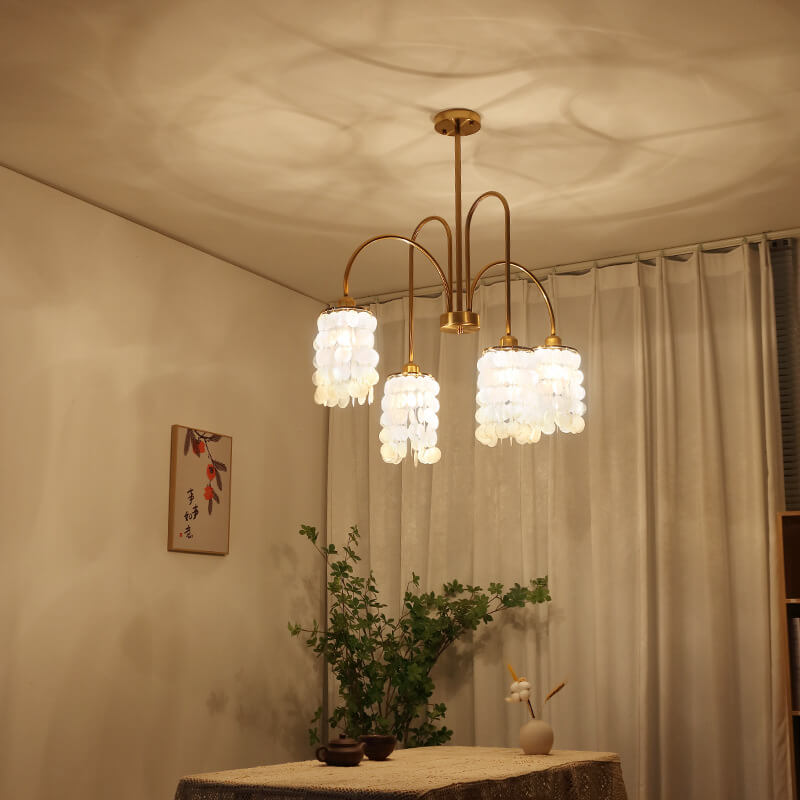 Modern Light Shell Shade Hardware 4/6 Licht Kronleuchter