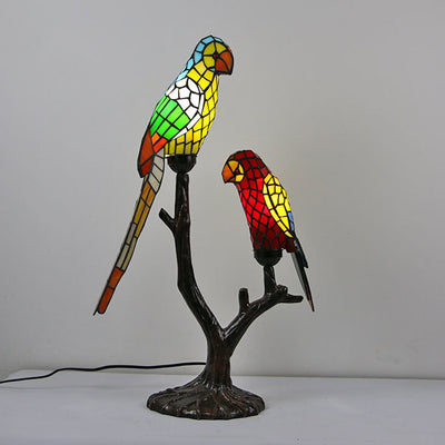 Tiffany Creative Bird Branch Design 2-Light Table Lamp