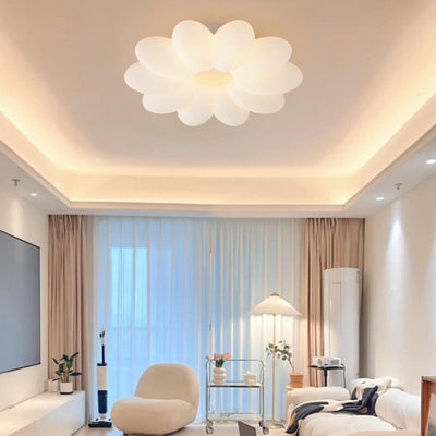 Modern Minimalist PVC Floral Shape LED Kids Flush Mount Ceiling Light