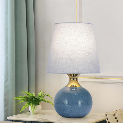 Moderne dekorative 1-Licht-Touch-Dimm-Tischlampe aus Keramik 