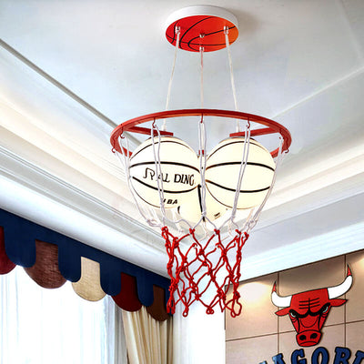 Creative Cartoon Basketball 3-Light Kids Chandelier