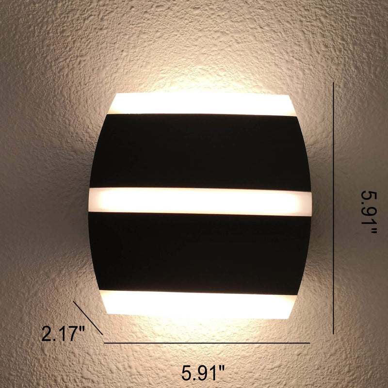 Moderne minimalistische geometrische quadratische wasserdichte LED-Wandleuchte für den Außenbereich 