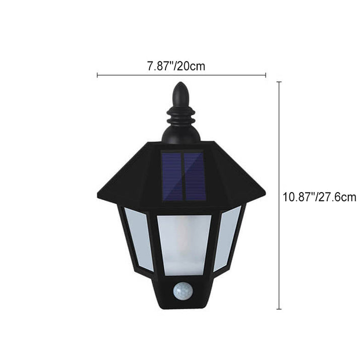 Modern Minimalist Solar Hexagonal ABS PC LED Waterproof Outdoor Wall Sconce Lamp