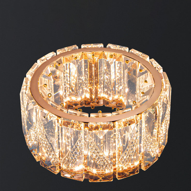 Nordic Light Luxury Crystal Ring LED Wall Sconce Lamp