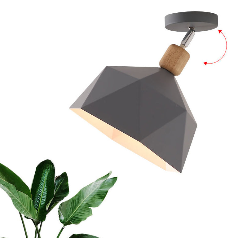 Modern Minimalist Macron Semi-Flush Mount Light