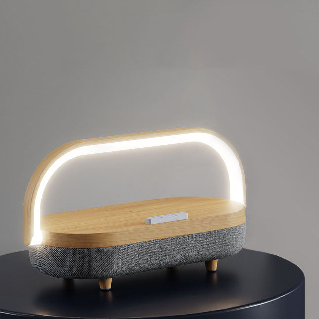 Moderne minimalistische kabellose Induktions-Bluetooth-Lade-USB-LED-Tischlampe für das Schlafzimmer 