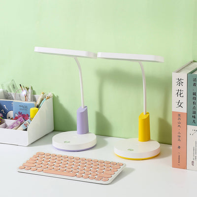 Simple Long Shade Round Base Touch Charging LED Desk Lamp