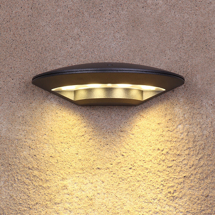 Modern Creative Flying Saucer Round LED Outdoor Waterproof Wall Sconce Lamp